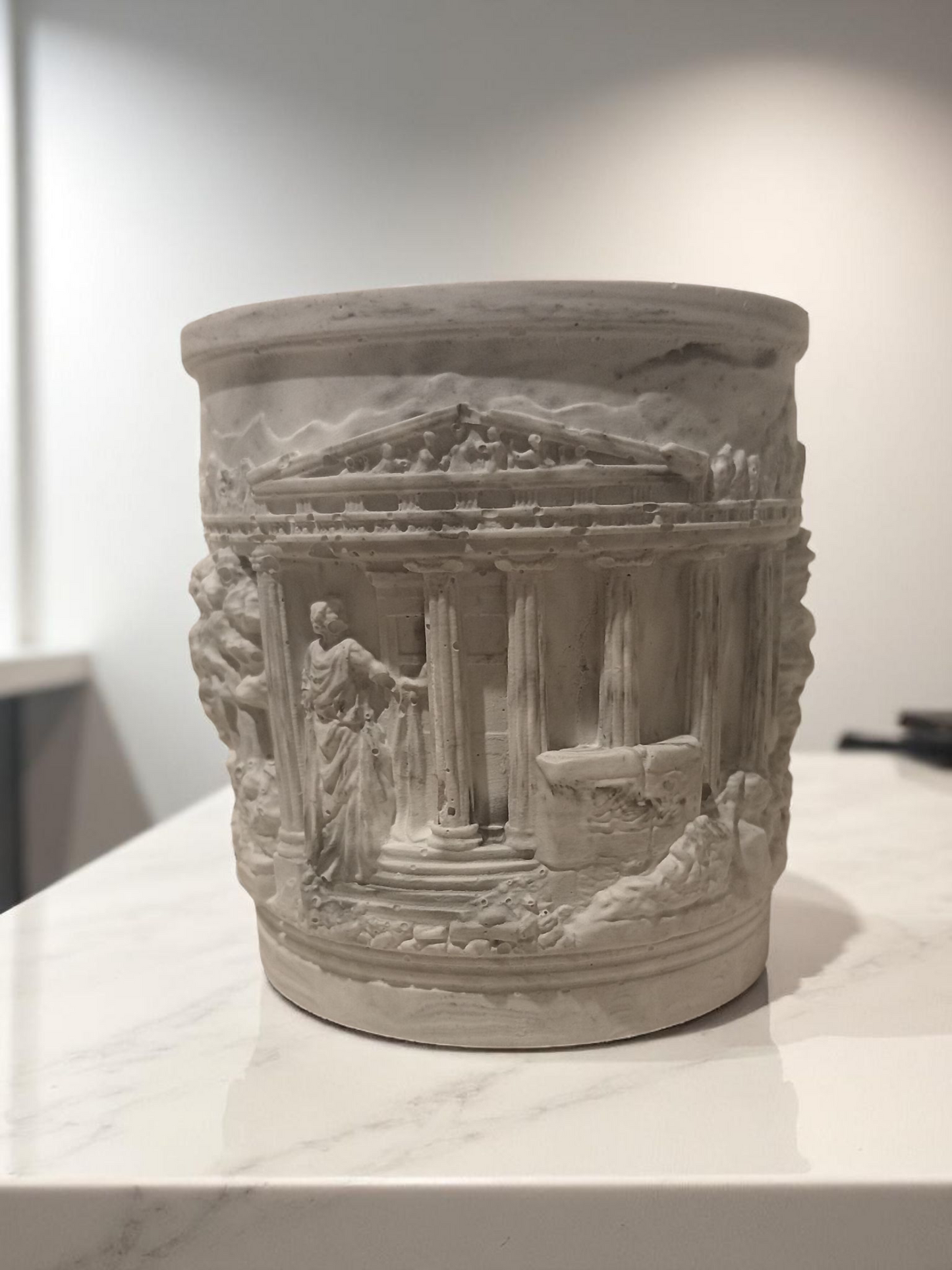 Artemis Decor Vessel - Marbled Grey/Black