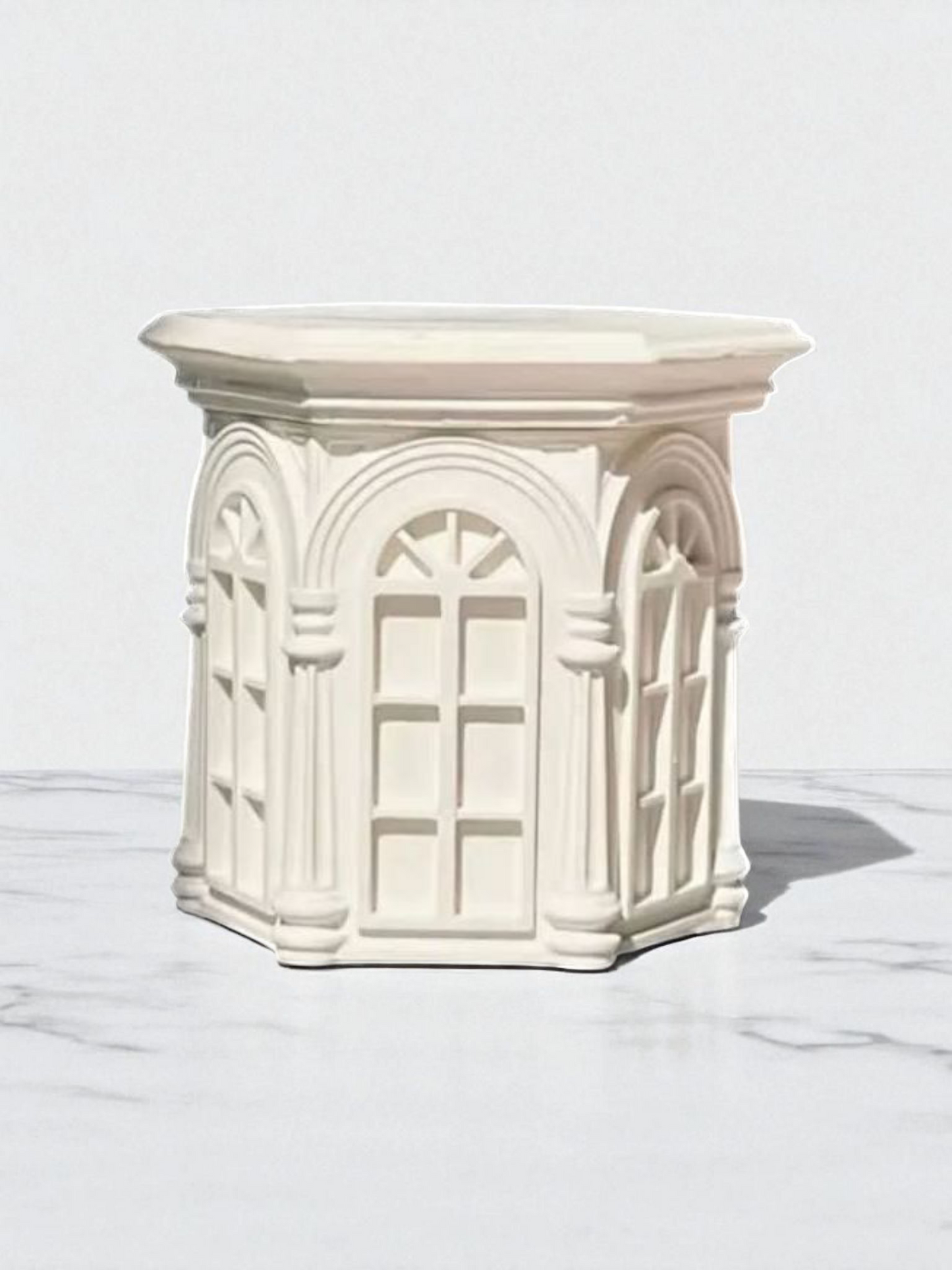 European Column Decor Vessel - White
