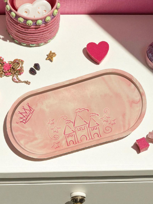 Oblong Trinket Tray 'Castle' - Medium
